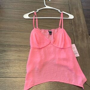 Pink, Flowy Strappy Tank Top